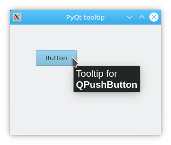 An example of a tooltip in a PyQt5 application