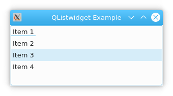 QListWidget in PyQt5