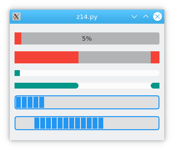 QProgressBar styles for pyqt