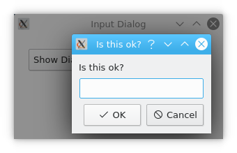 QInputDialog Visualization