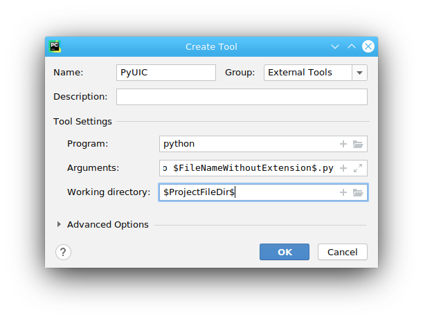 pyuic in pycharm